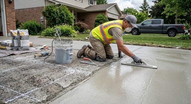 Garage Concrete Resurfacing in West Des Moines, IA